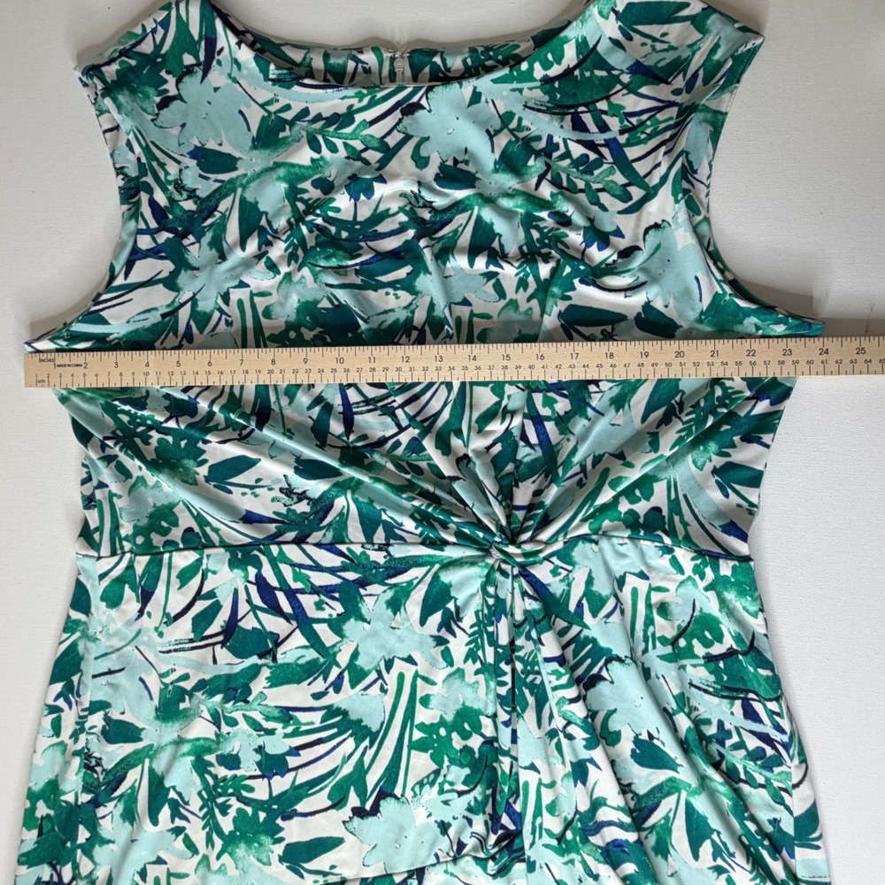 Lane Bryant Tropical Floral Twist Front Sheath Dress Size 22/24 Stretch Resort - Picture 9 of 10